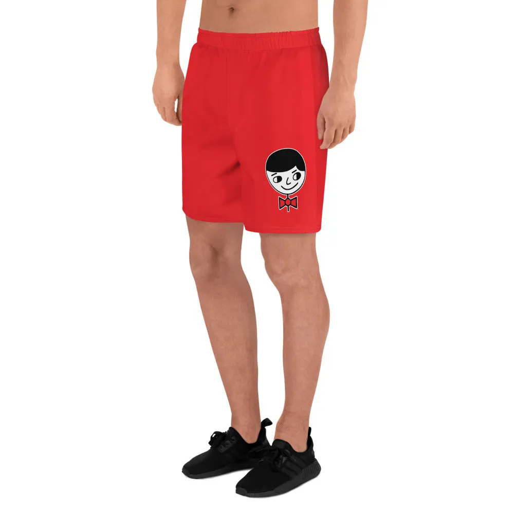 Luke "Perfect Gentleman" Men's Athletic Long (Red) Shorts