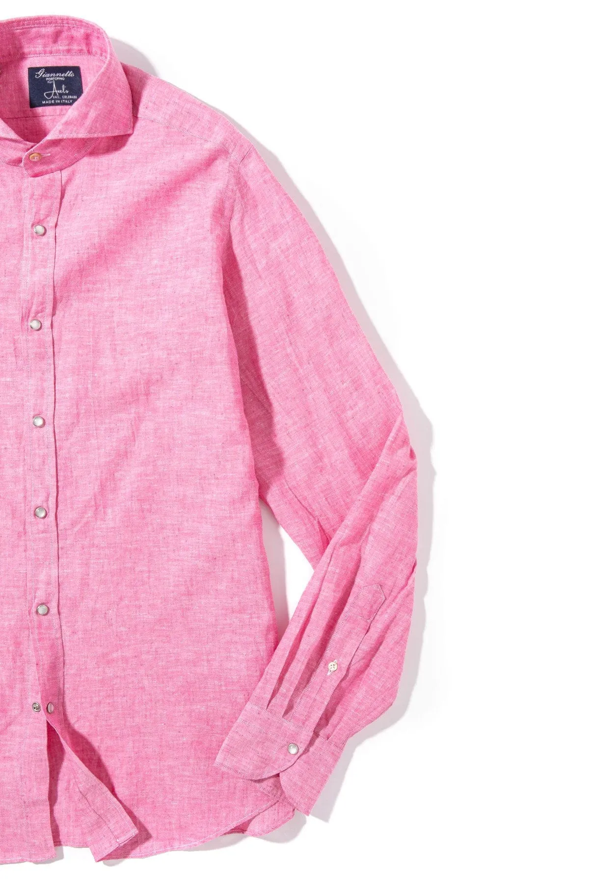 Mach Linen Cotton Shirt in Pink