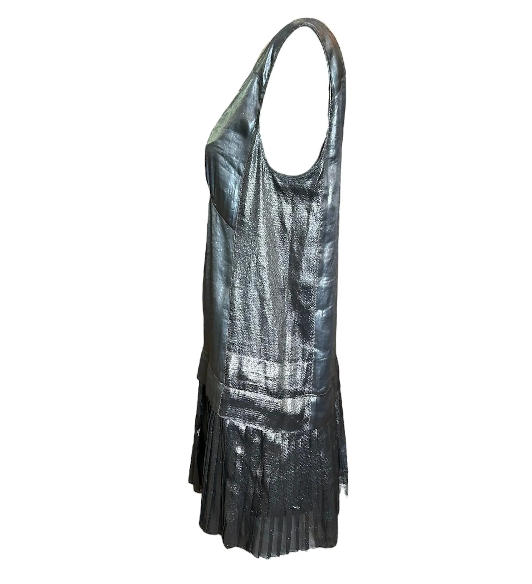 Marc Jacobs Silver Lamé 20s Inspired Dress