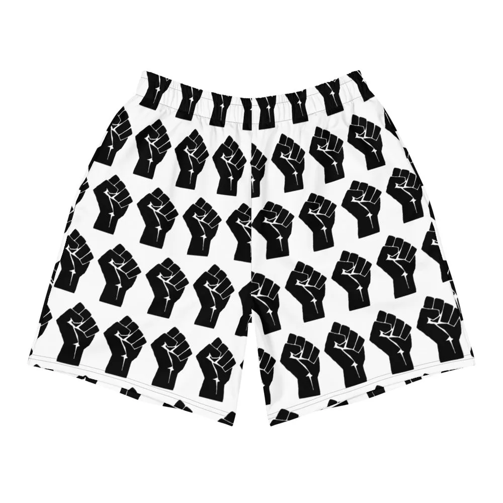 Men's Athletic Long Shorts Raised Fist