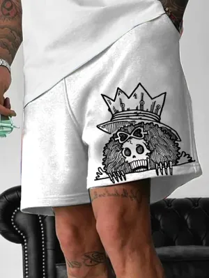 Men's Fashion Anime Print Pocket Shorts
