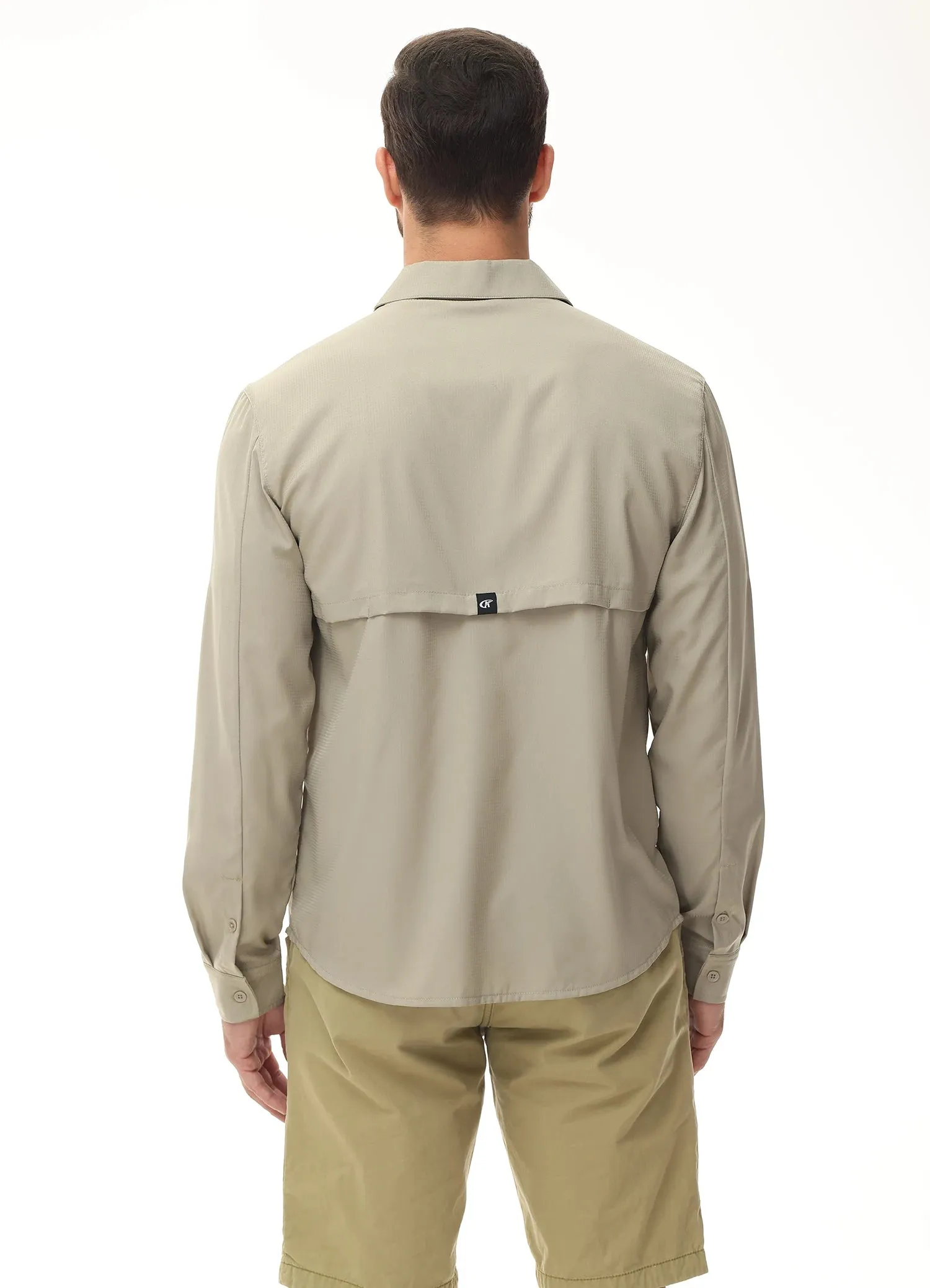 Men's Fishing Shirts Casual Cargo Hiking Shirt Long Sleeve UPF 50  Button Down Tactical Shirts Men's Blouse for Working Hiking