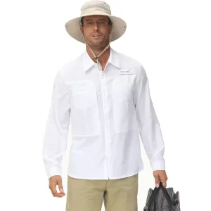 Men's Fishing Shirts Casual Cargo Hiking Shirt Long Sleeve UPF 50  Button Down Tactical Shirts Men's Blouse for Working Hiking