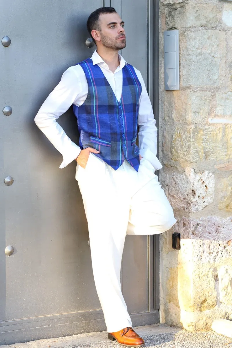 Men's Tango Pants With Three Pleats And Back Pockets