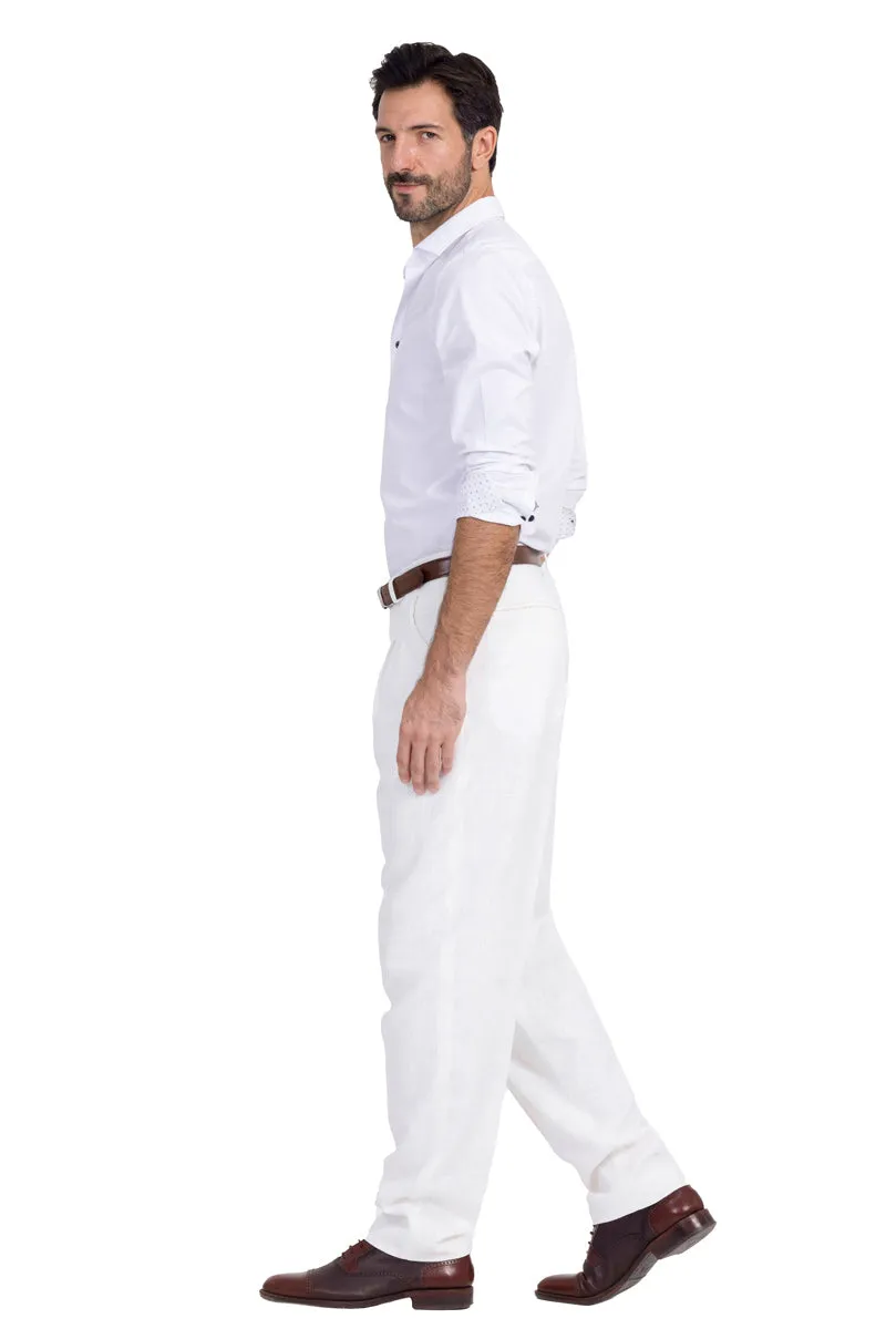 Men's Tango Pants With Three Pleats And Back Pockets