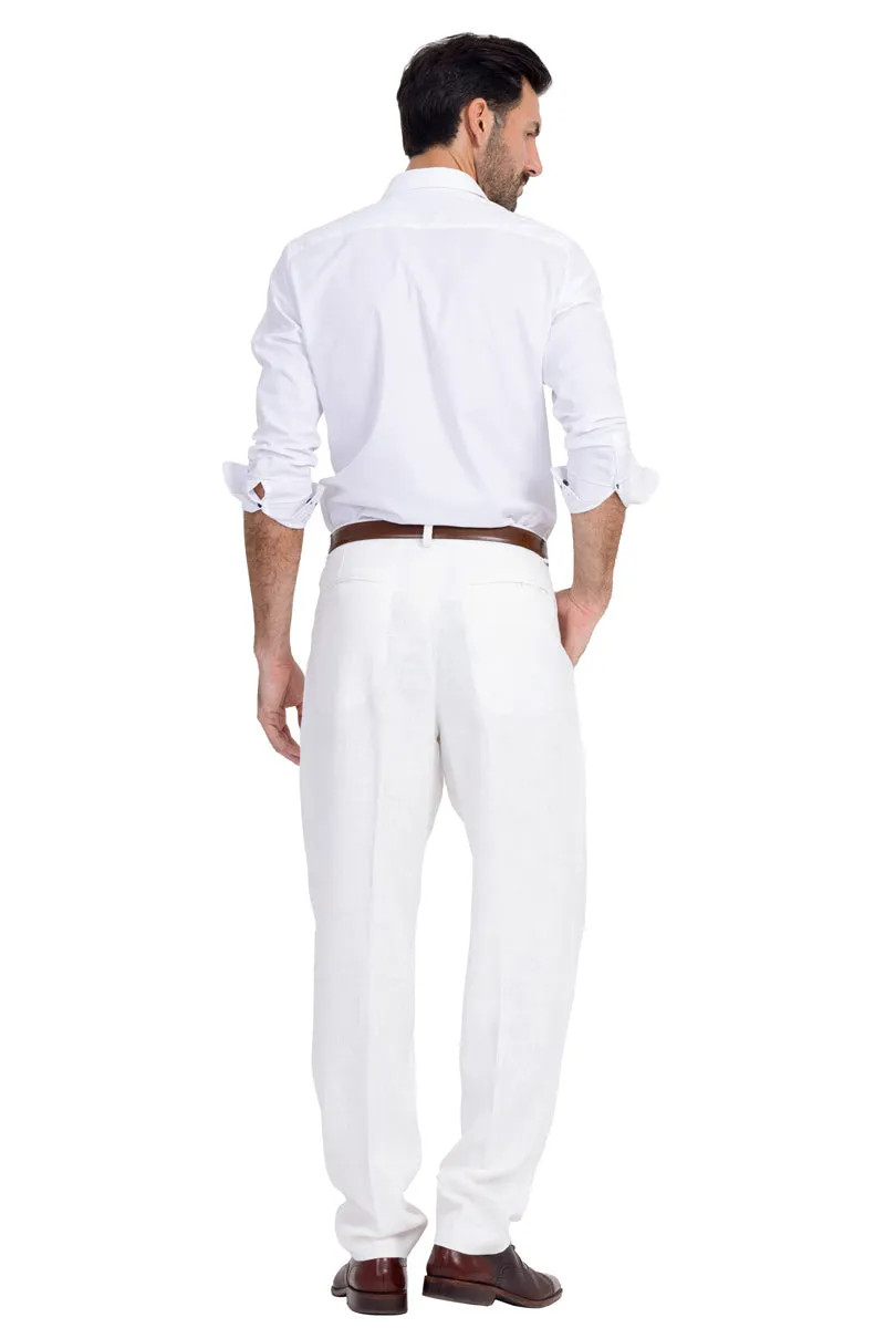 Men's Tango Pants With Three Pleats And Back Pockets