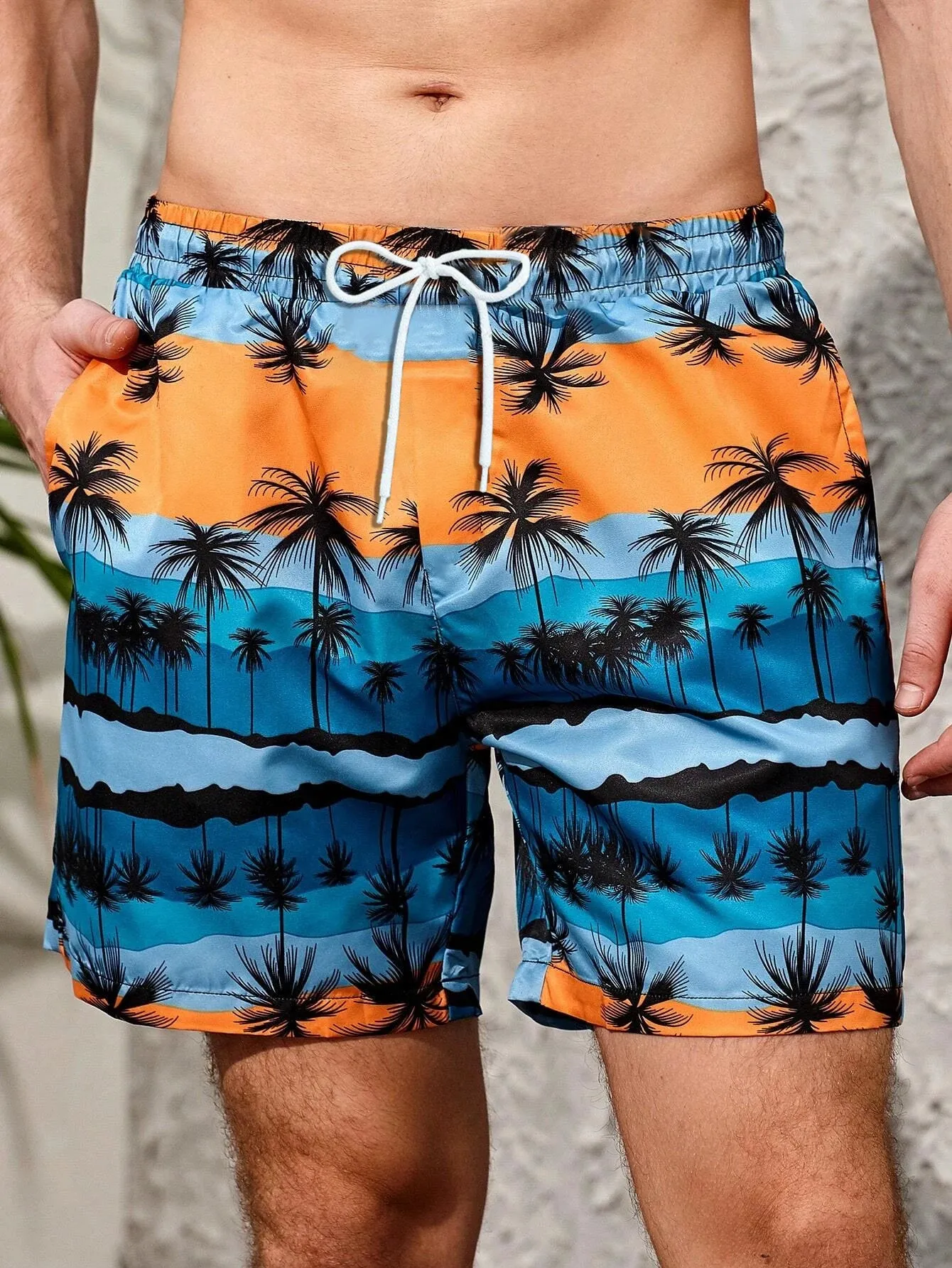 Men's Tree Print  Shorts