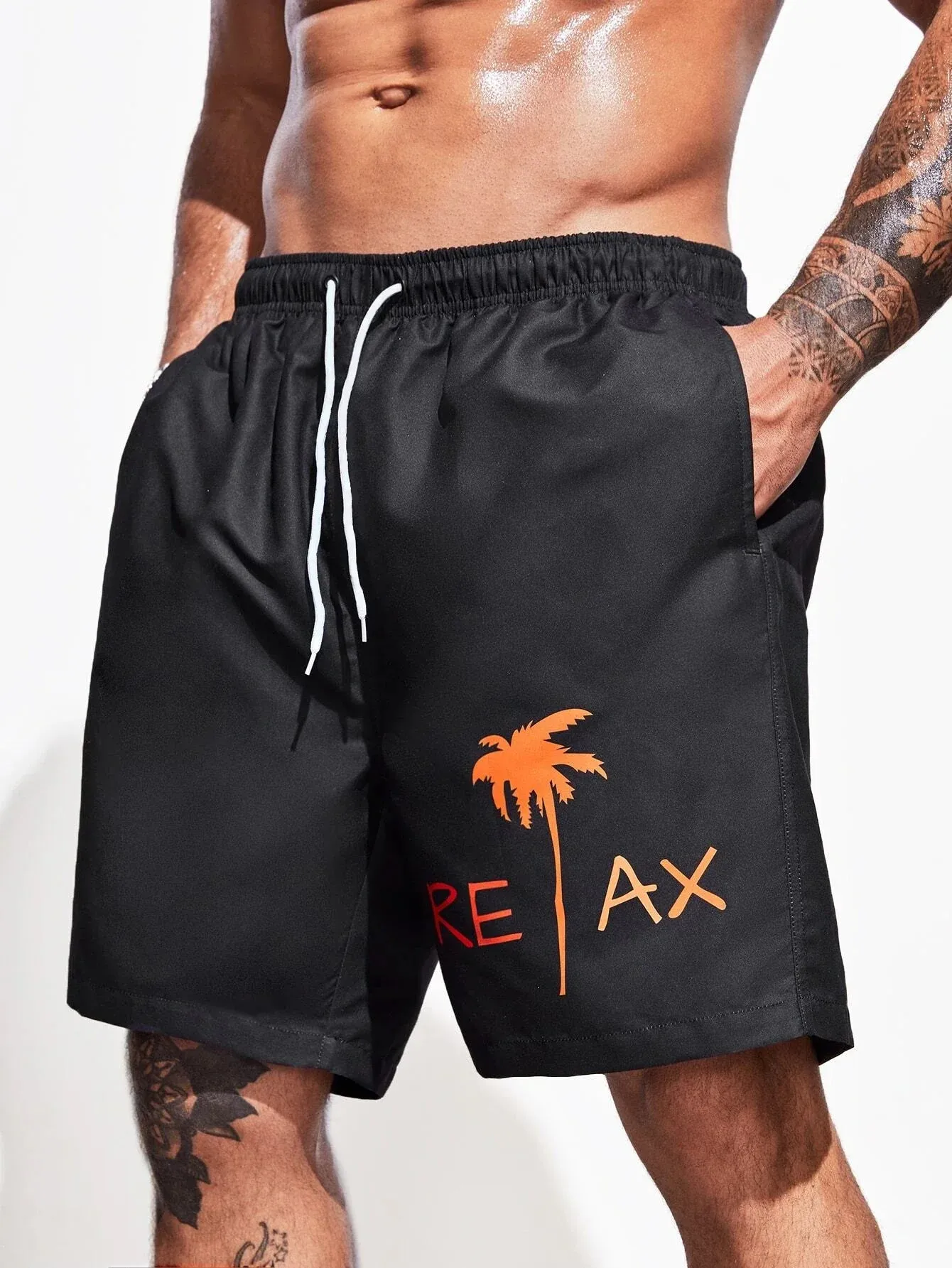 Men's Tree Print  Shorts