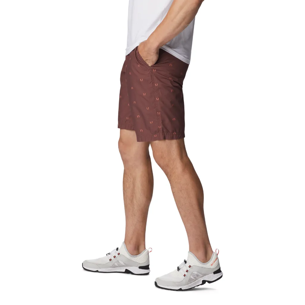 Men's Washed Out Printed Shorts
