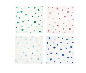 Metallic Foil Star Paper Napkins