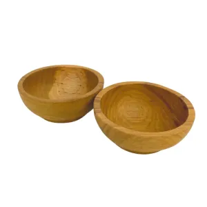 Mini Teak Shell Bowls (Set Of 2)