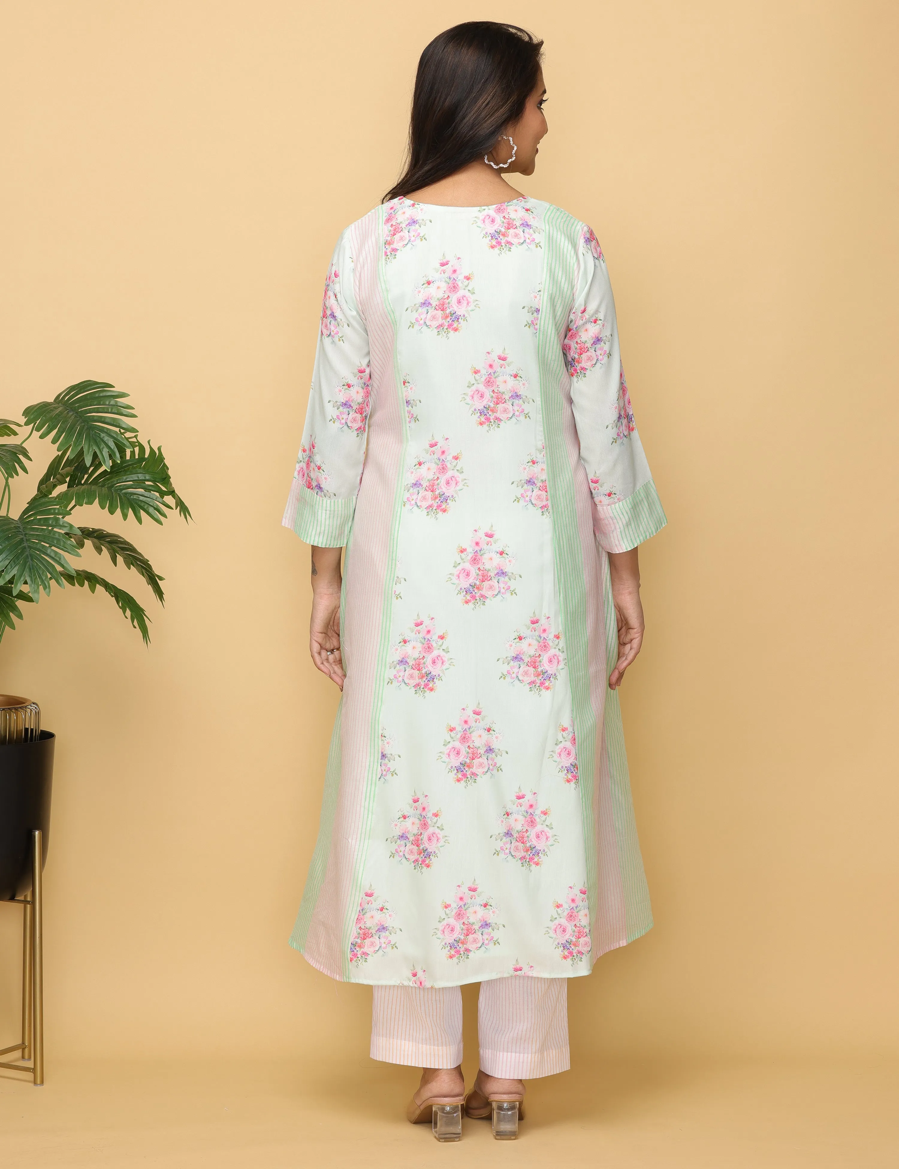 Mint Glaze Modal Muslin Cotton Suit