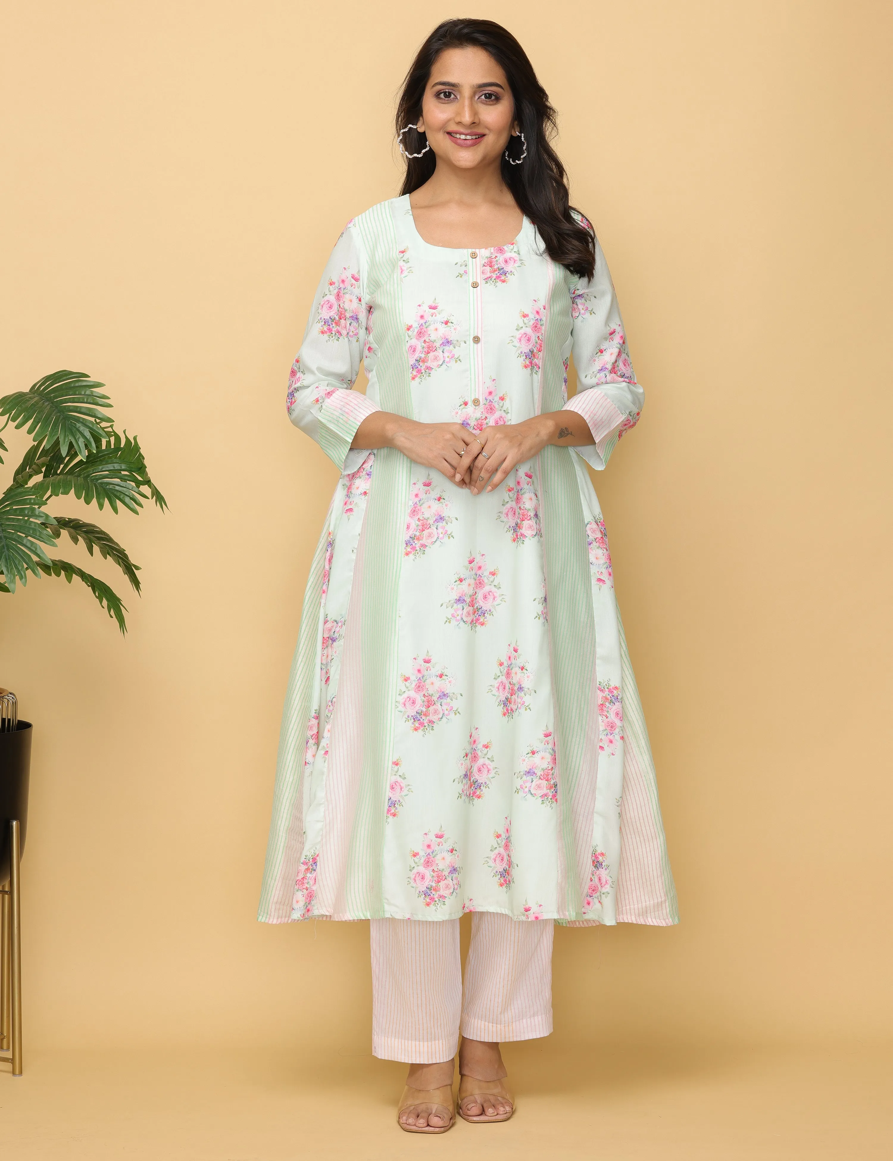 Mint Glaze Modal Muslin Cotton Suit