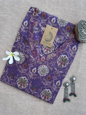Moira Hand Block Printed Cotton kurta - XXL
