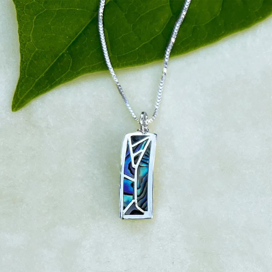 Mosaic Abalone Necklace - Sterling Silver, Indonesia