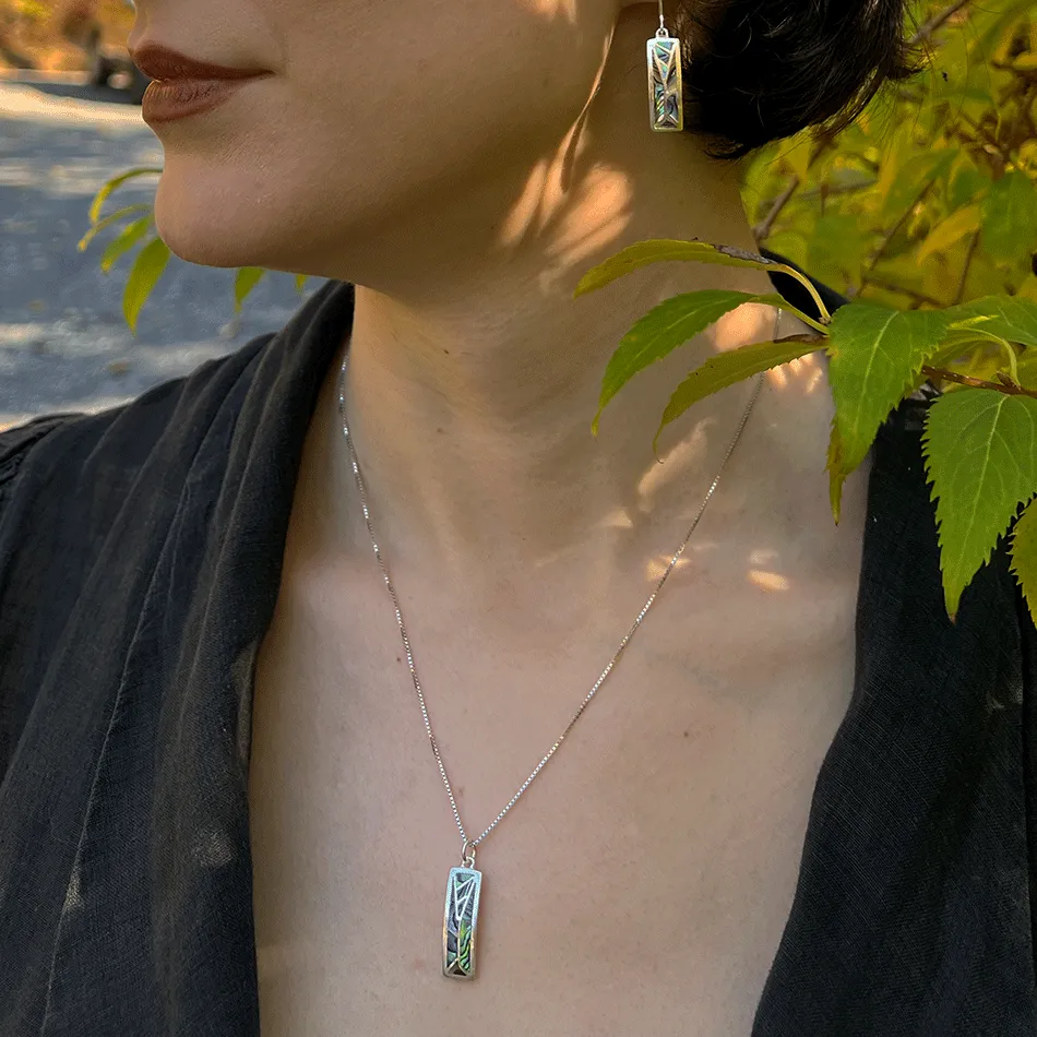 Mosaic Abalone Necklace - Sterling Silver, Indonesia