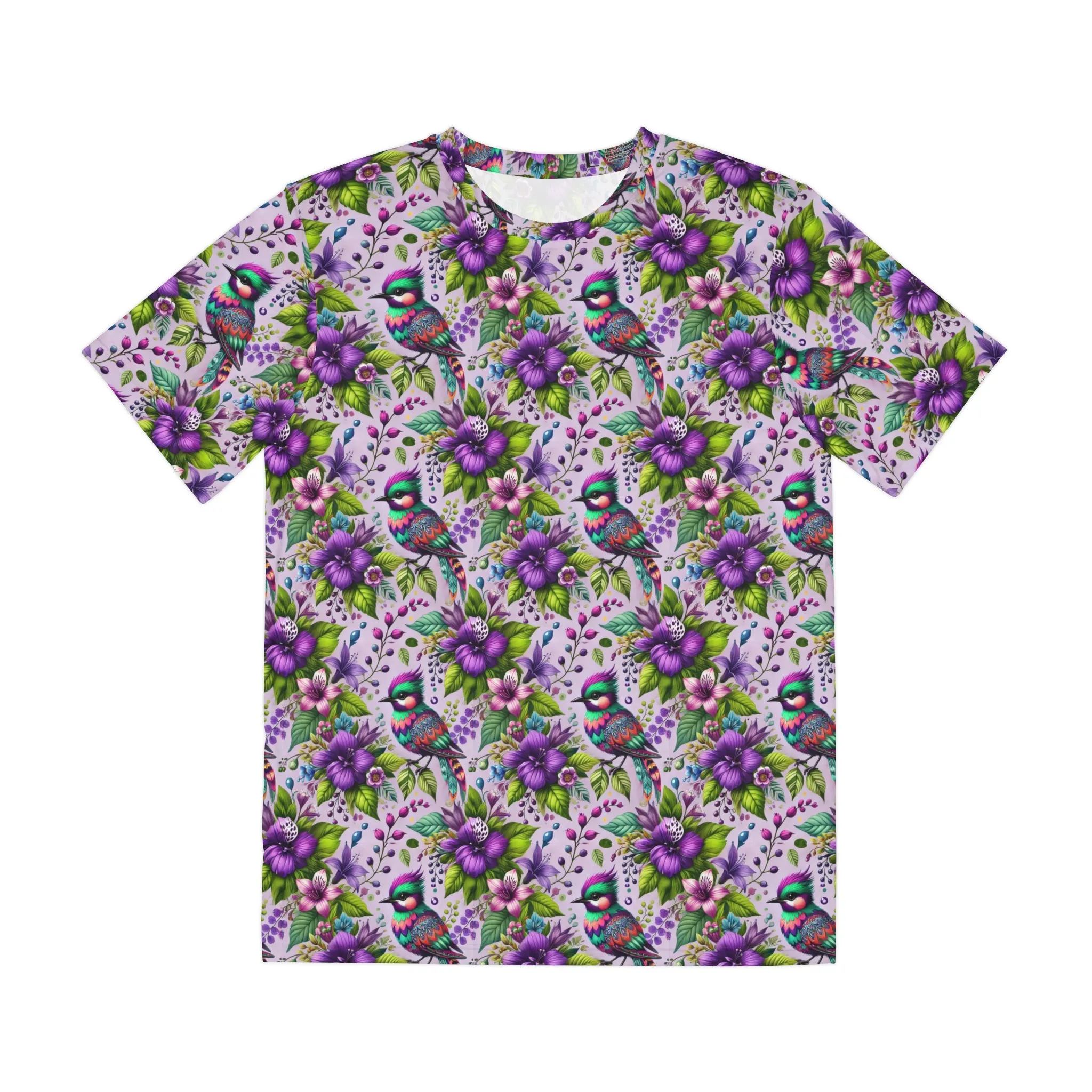 Mrs. Woodpecker Bird Print Super Soft Men's Polyester Tee