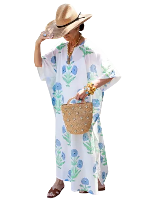 Mughal Bleu Kaftan