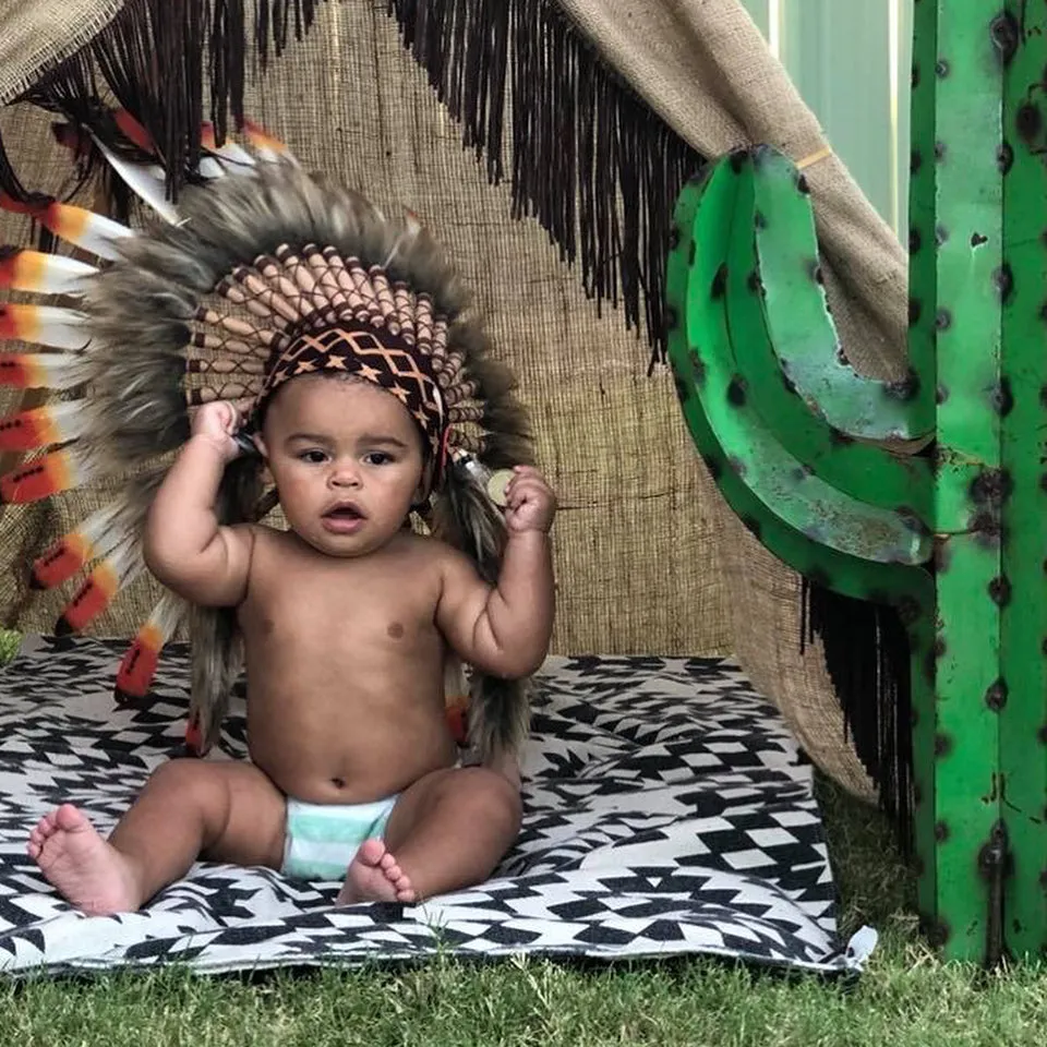 N01- For 9 to 18 month Toddler / Baby: three colors  Native American Style Indian Headdress for the little ones !