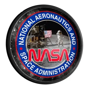NASA: Lunar Walk - Round Slimline Lighted Wall Sign