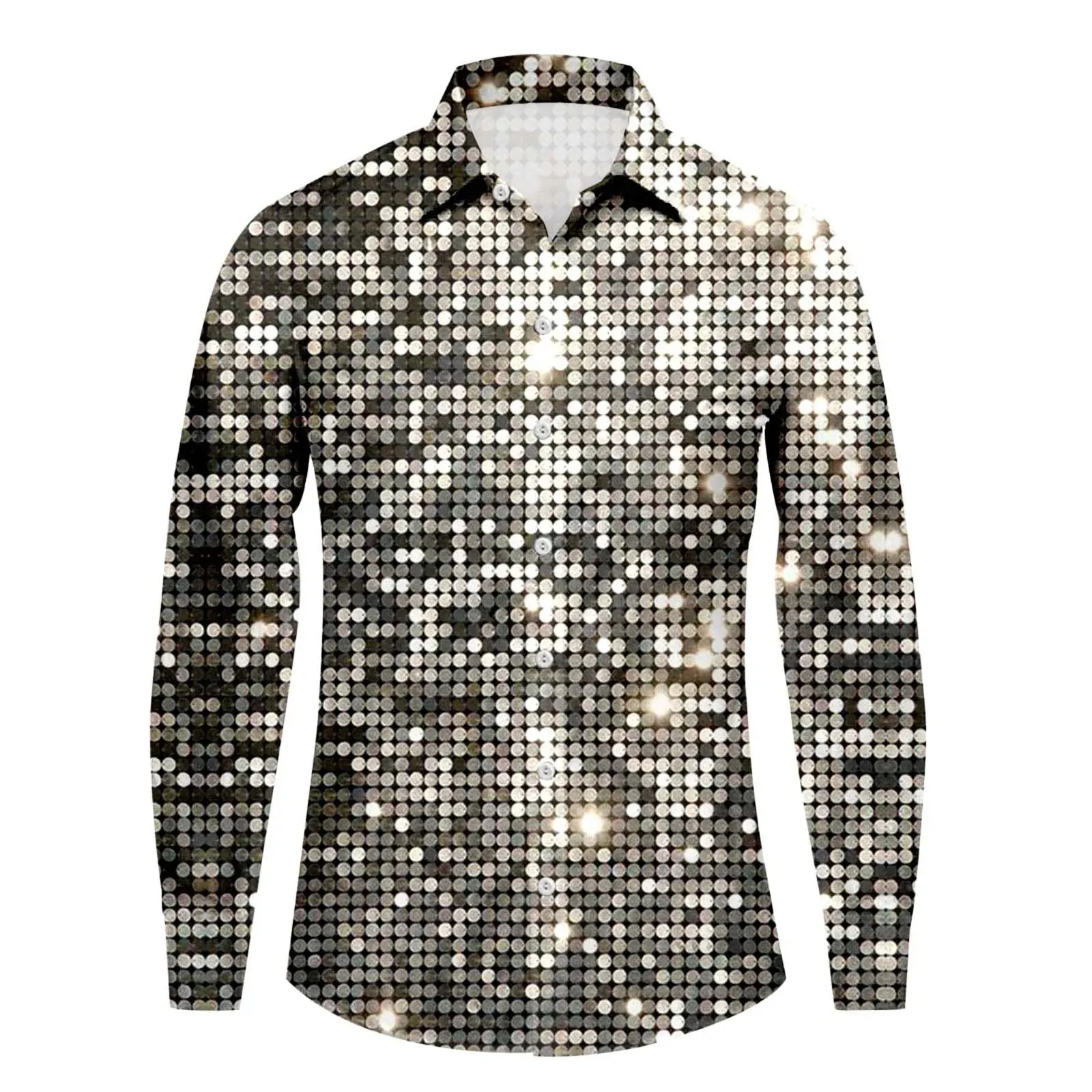 New Fashion Men's Mardi Gras Shirt Graphic Long Sleeve 3d Digital Print Lapel Carnival Vintage Shirt Party Blouse Plus Size