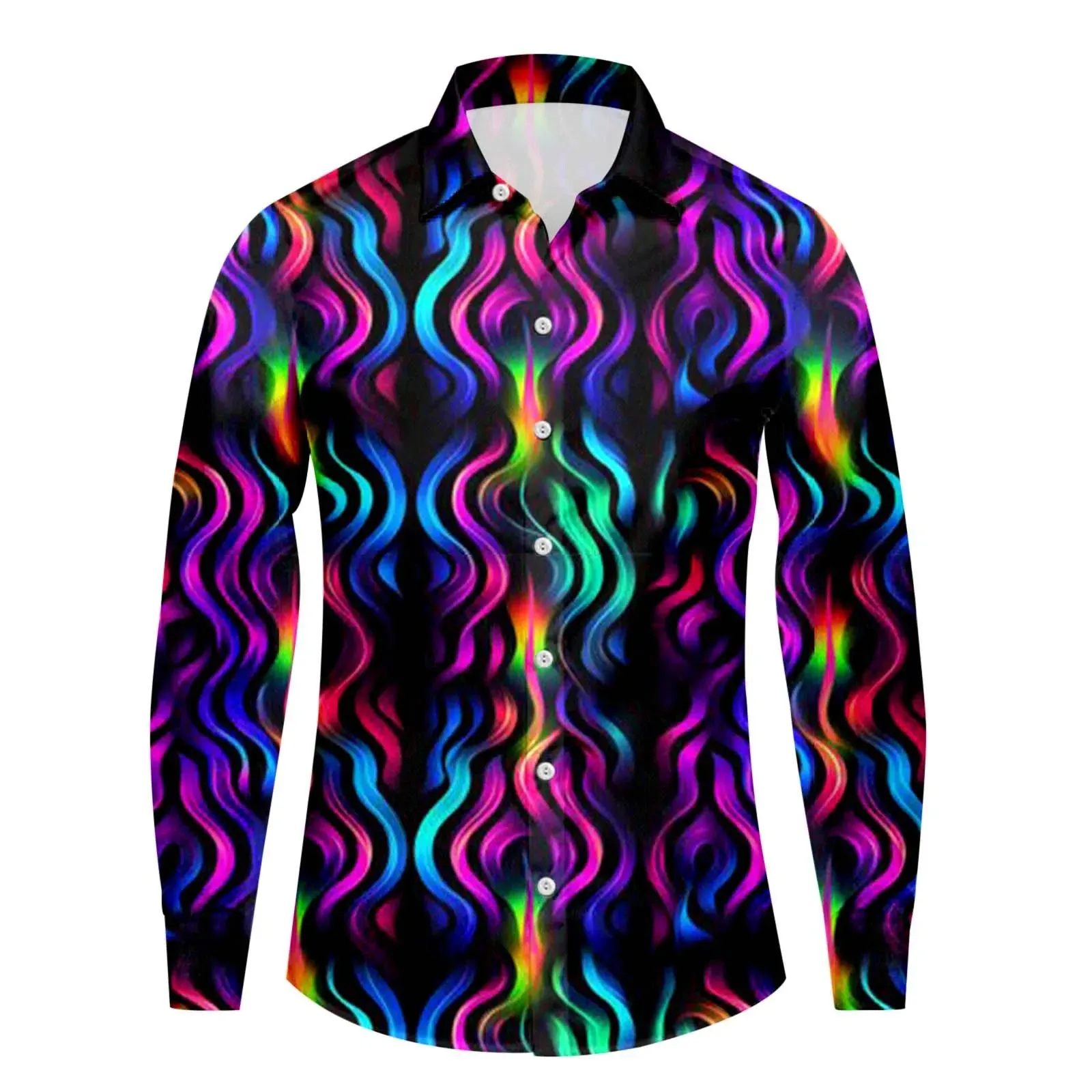 New Fashion Men's Mardi Gras Shirt Graphic Long Sleeve 3d Digital Print Lapel Carnival Vintage Shirt Party Blouse Plus Size