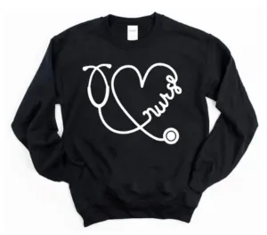 Nurse Shirts | RN Shirts | Nurse Heart Shirt | Nurse Shirt | Crewneck Sweatshirt | LVN Shirts