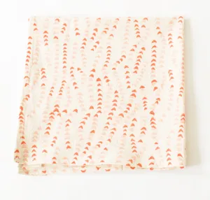 Orange, Pink, White  Leaf Vine Cotton Blockprinted Dinner Napkin Set