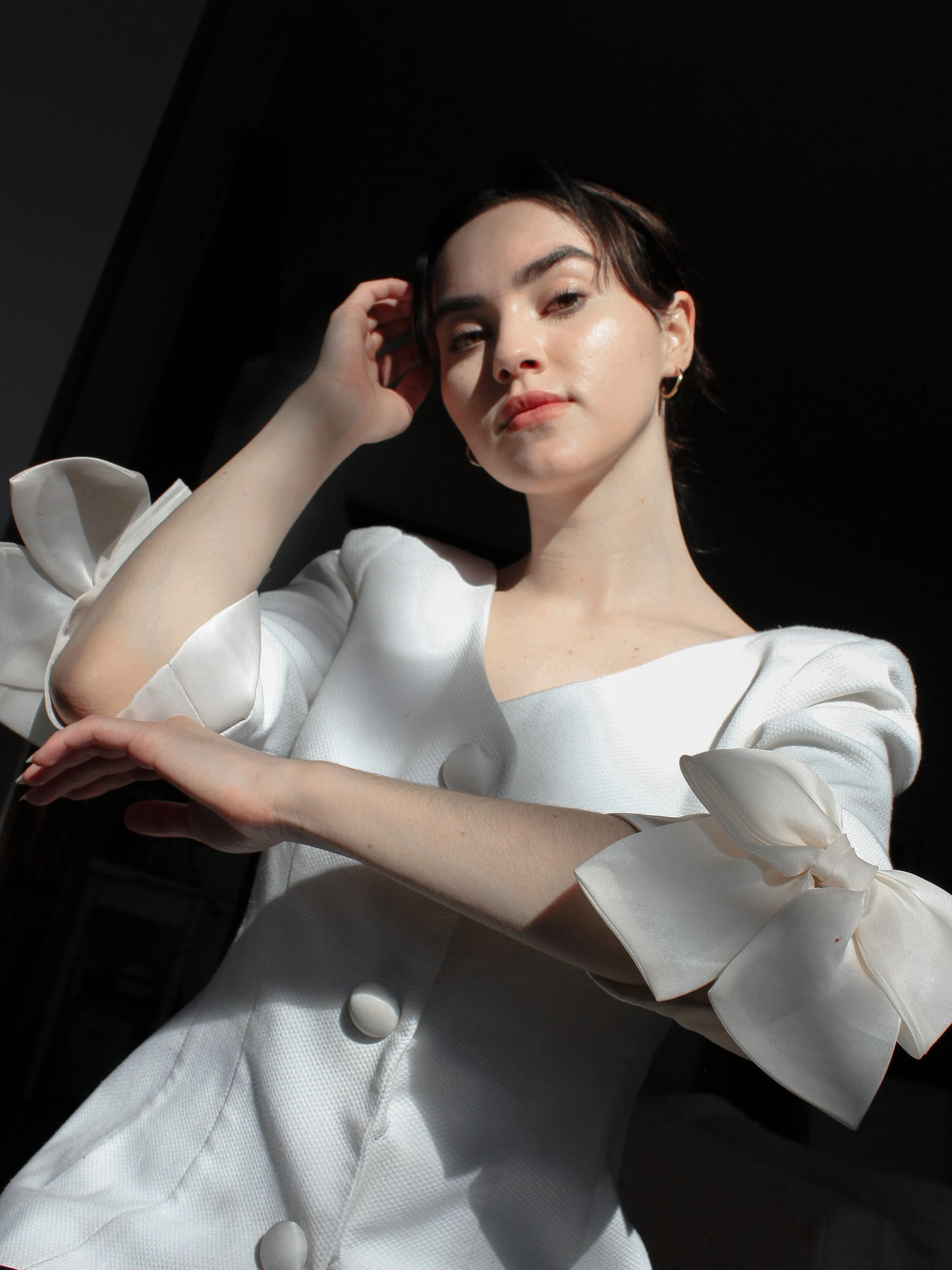 Organza Trimmed Cotton Jacket