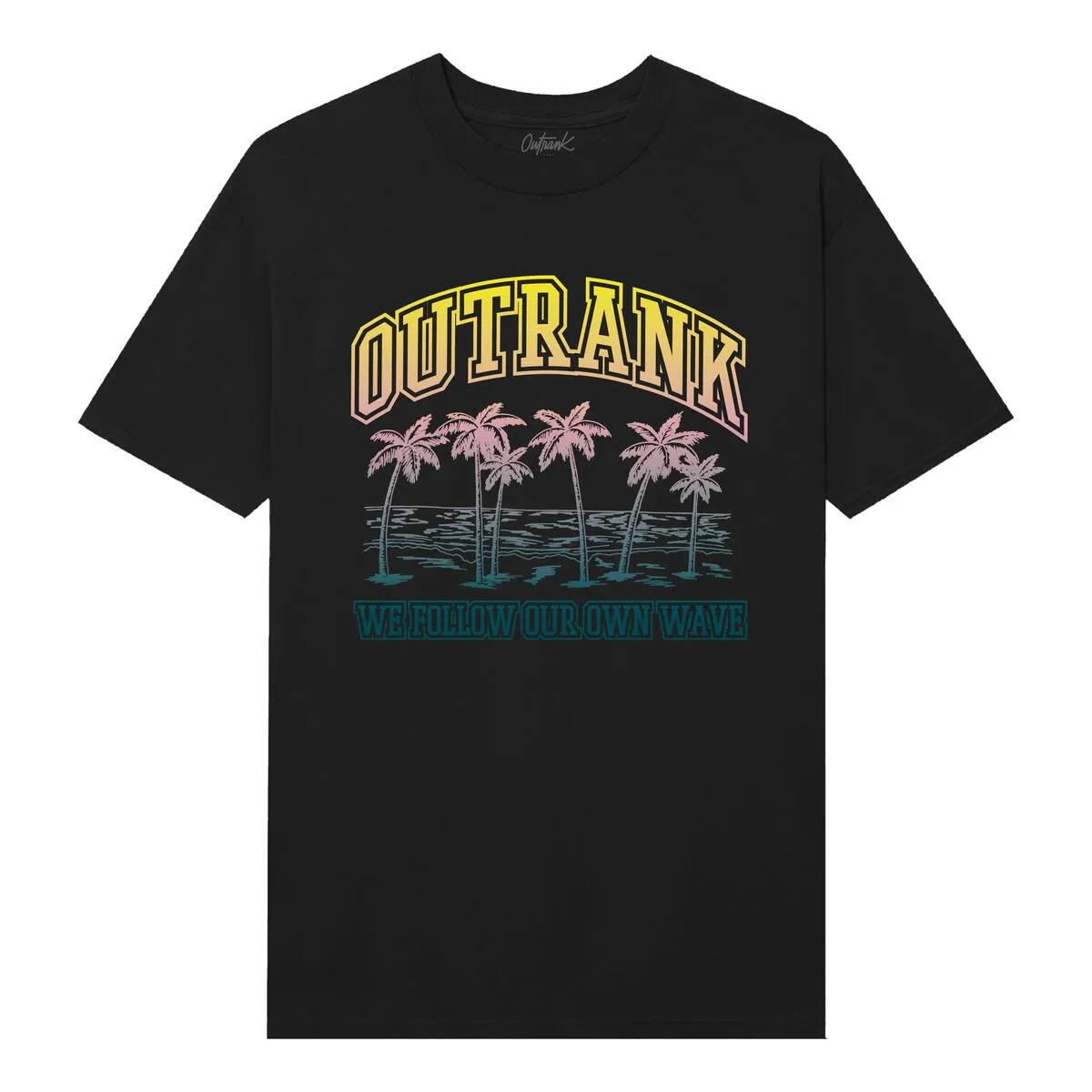 Outrank Our Own Wave Black Tee