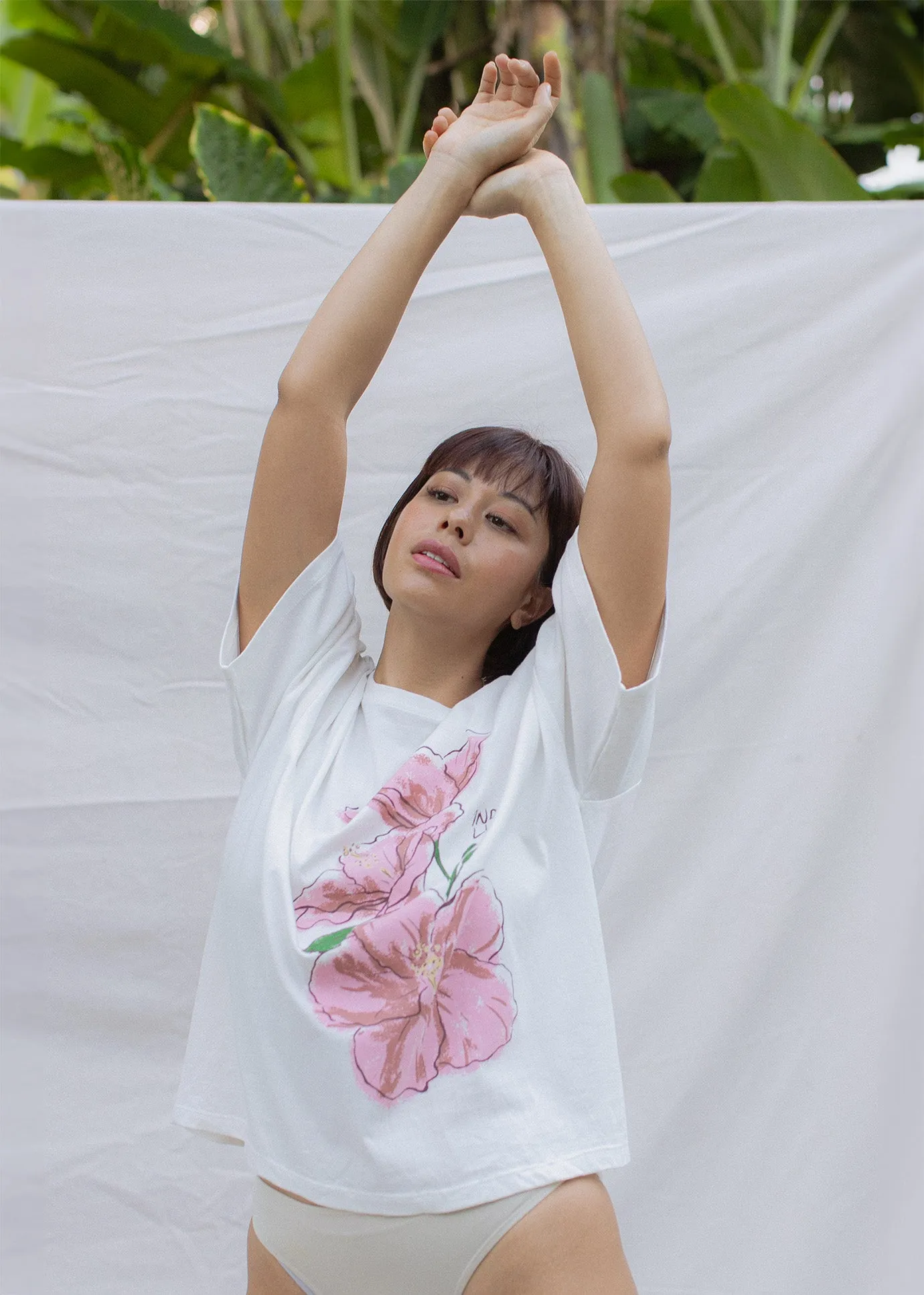 Oversized Tee Bloom Off White
