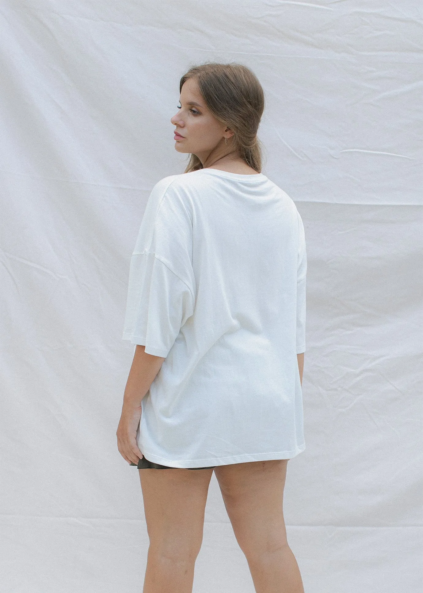 Oversized Tee Bloom Off White