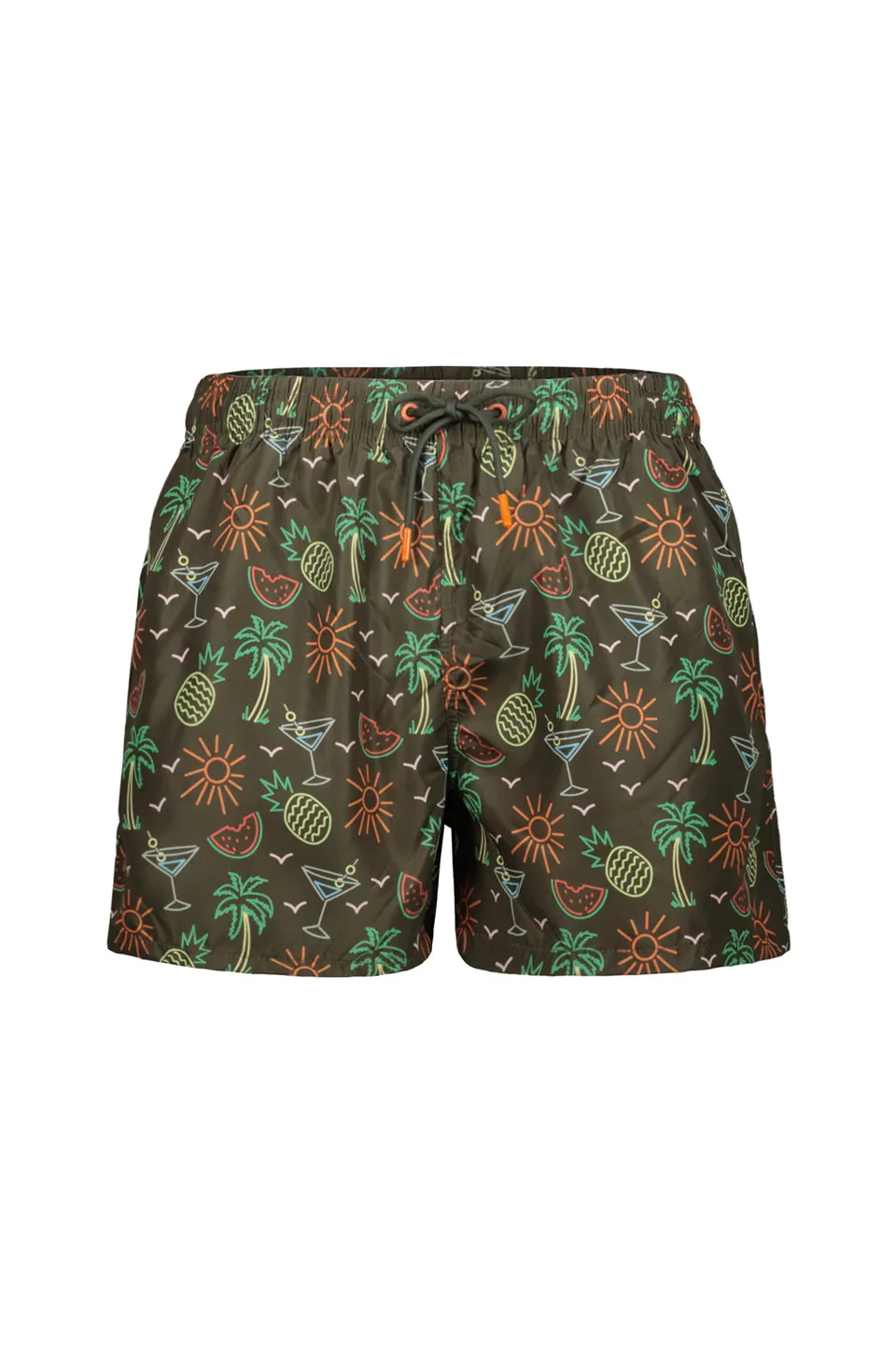 Palmartini Print Swim Shorts In Green