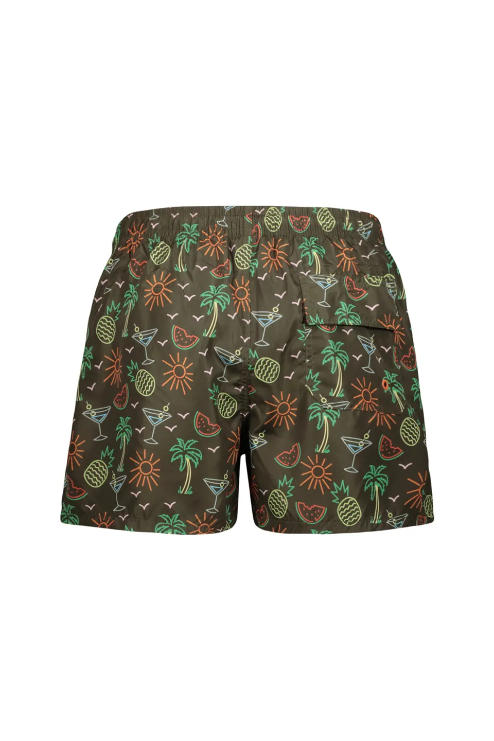 Palmartini Print Swim Shorts In Green