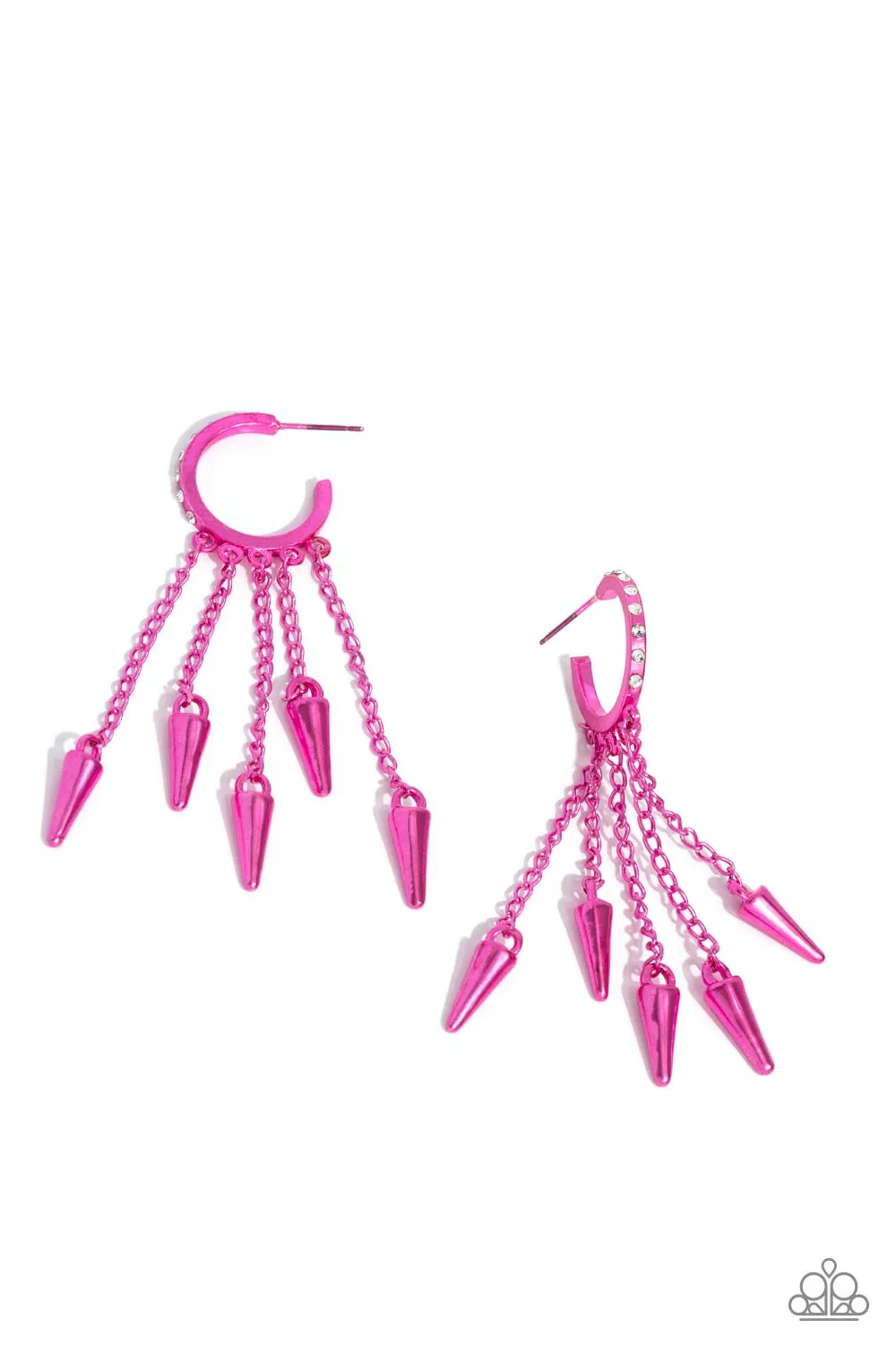 Paparazzi Piquant Punk Earrings Pink