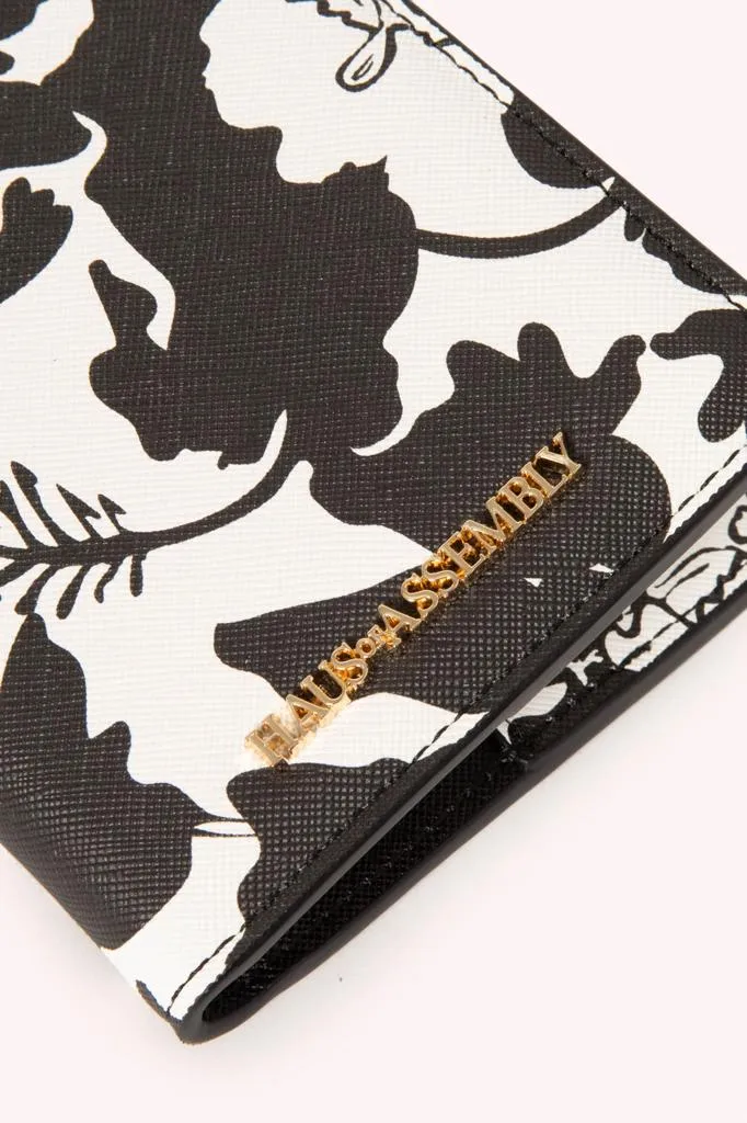 PASSPORT COVER- BLACK HIBISCUS
