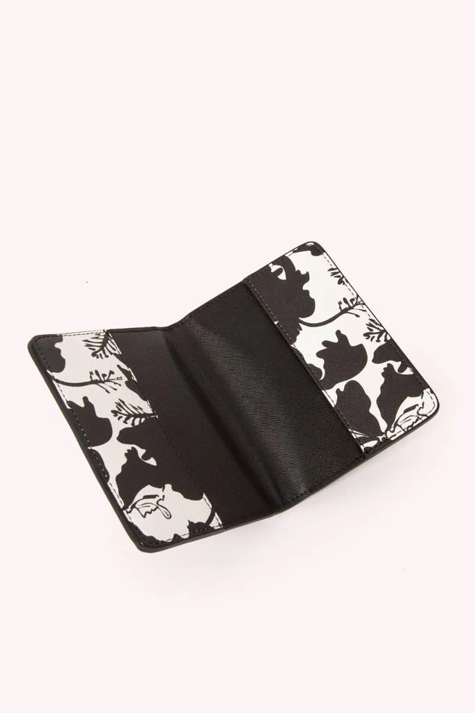 PASSPORT COVER- BLACK HIBISCUS