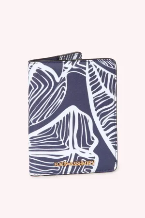 PASSPORT COVER- NAVY BANANA LEAVES