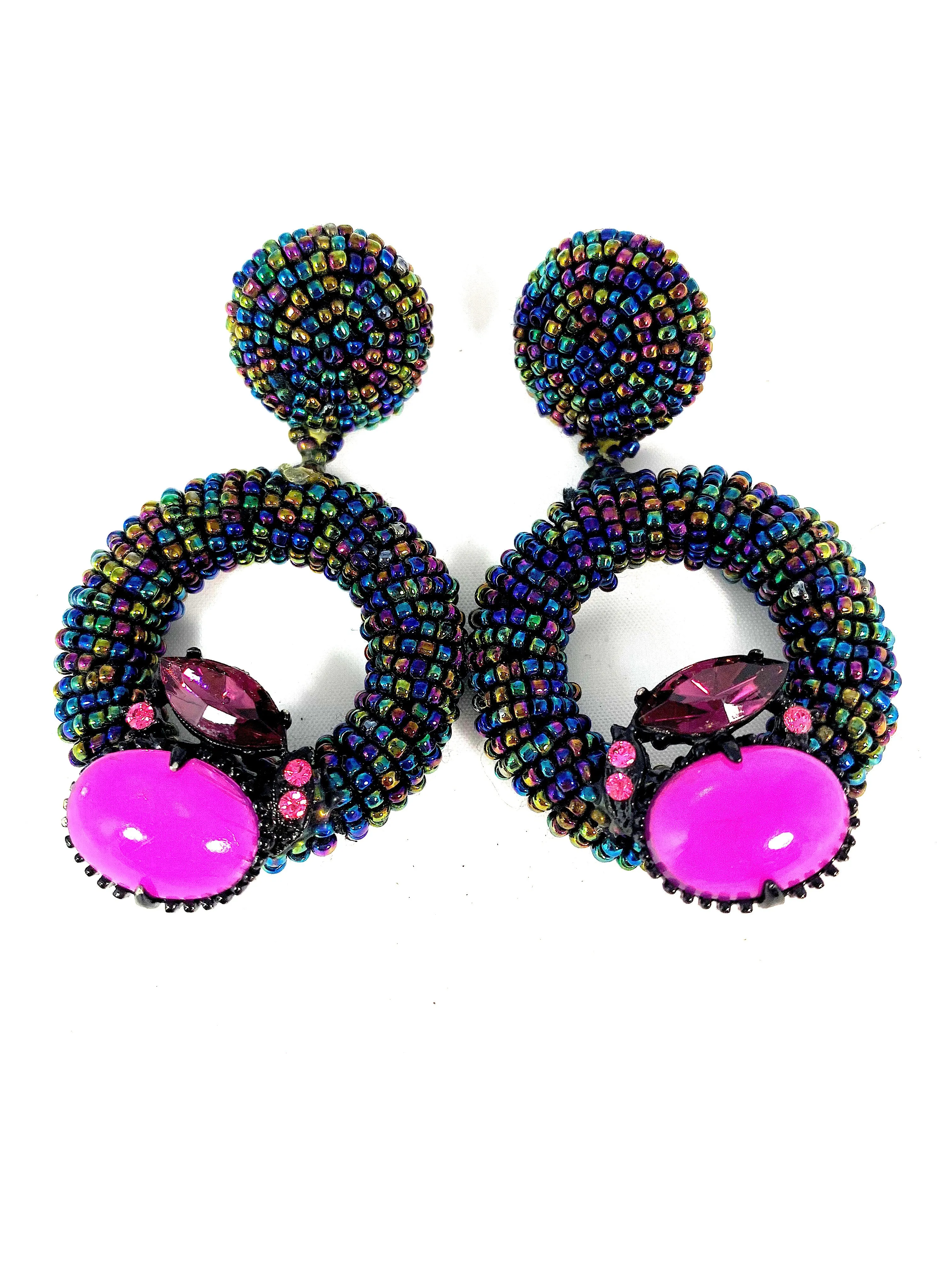Peacock Feather Earrings