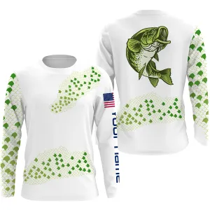 Performance Long Sleeve Largemouth Bass Fishing Shirt UPF30  Sun Protection TTS0015