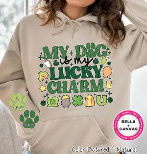 Personalized My Dog Is My Lucky Charm St Patricks Day Tee or Sweatshirt
