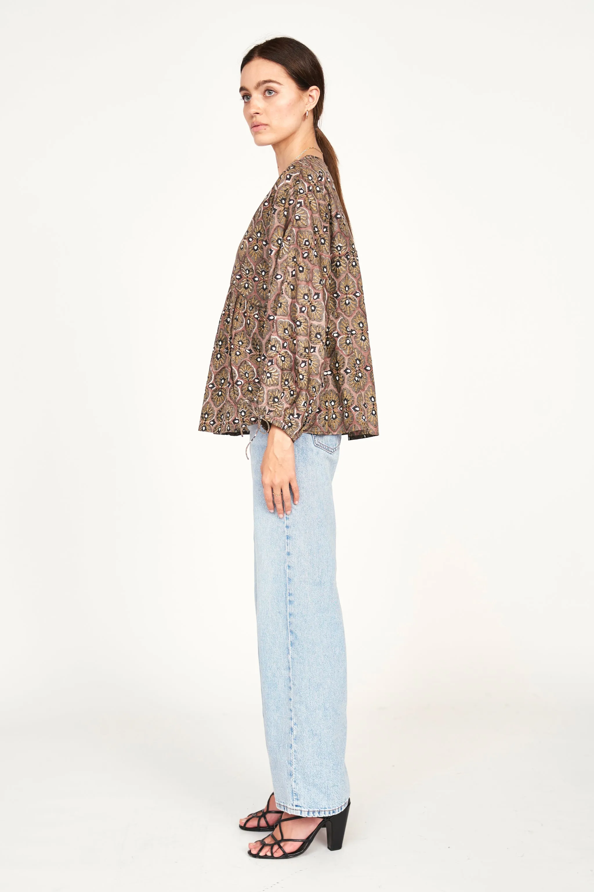 Petaluma Blouse in Chestnut Shisha