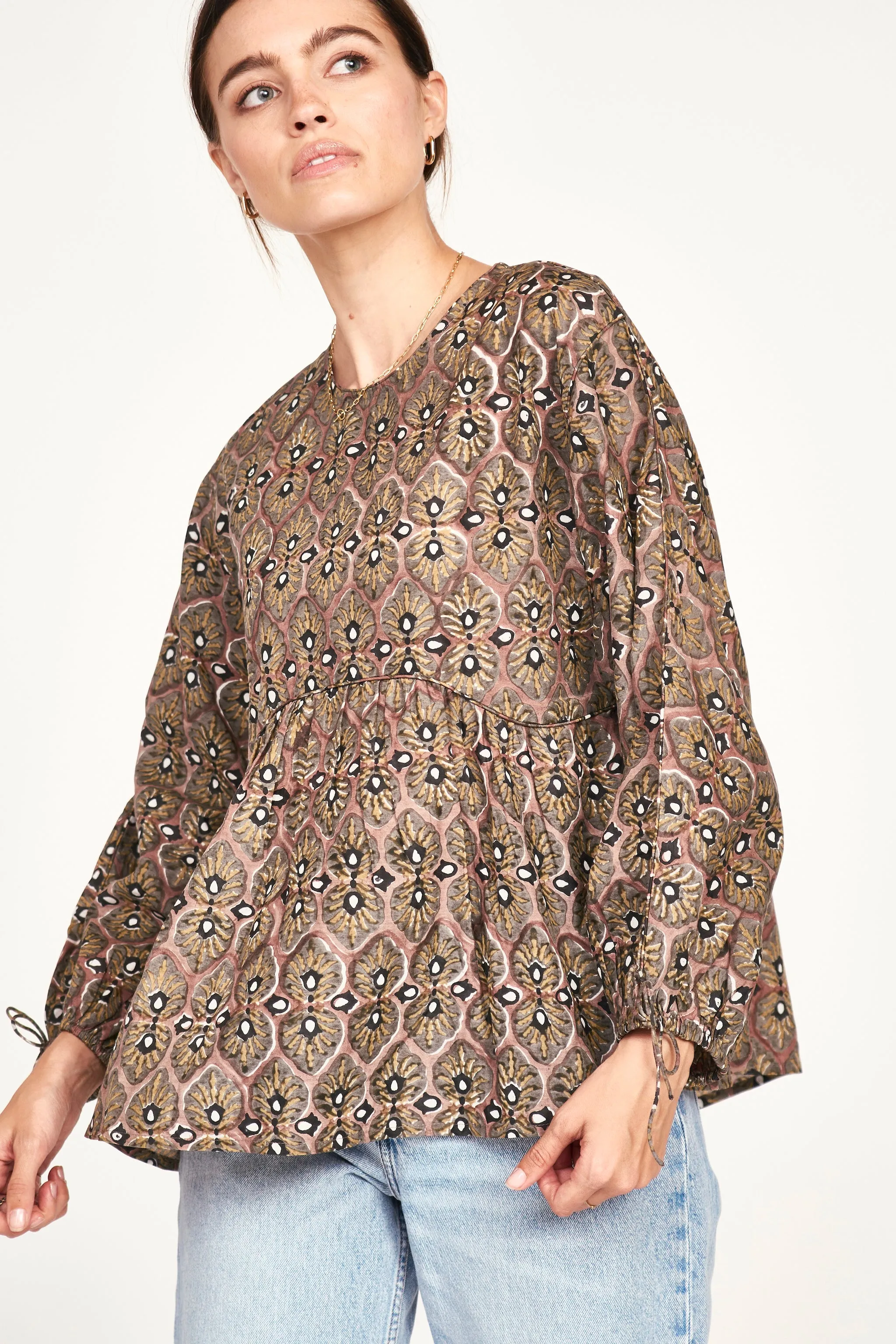 Petaluma Blouse in Chestnut Shisha