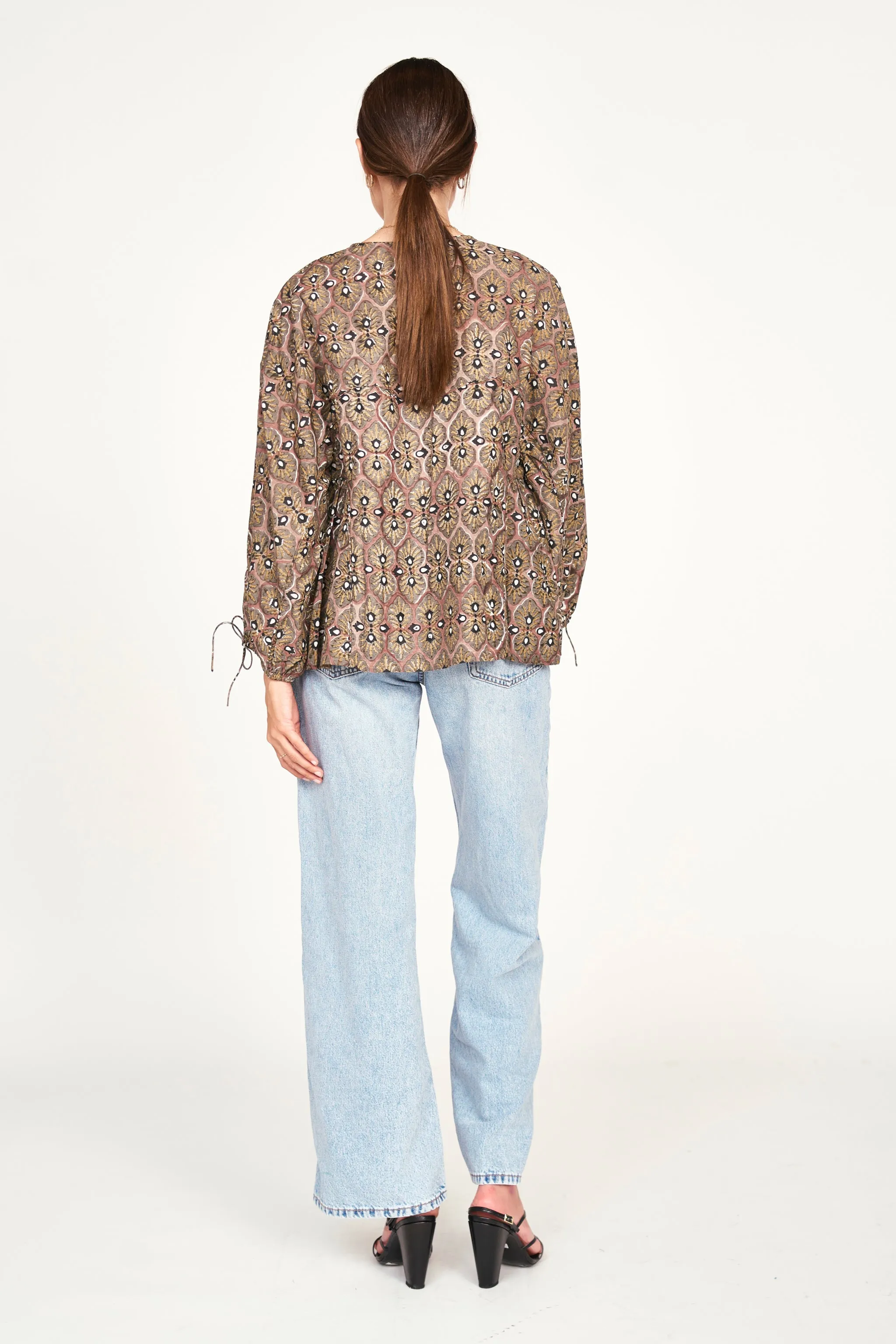 Petaluma Blouse in Chestnut Shisha