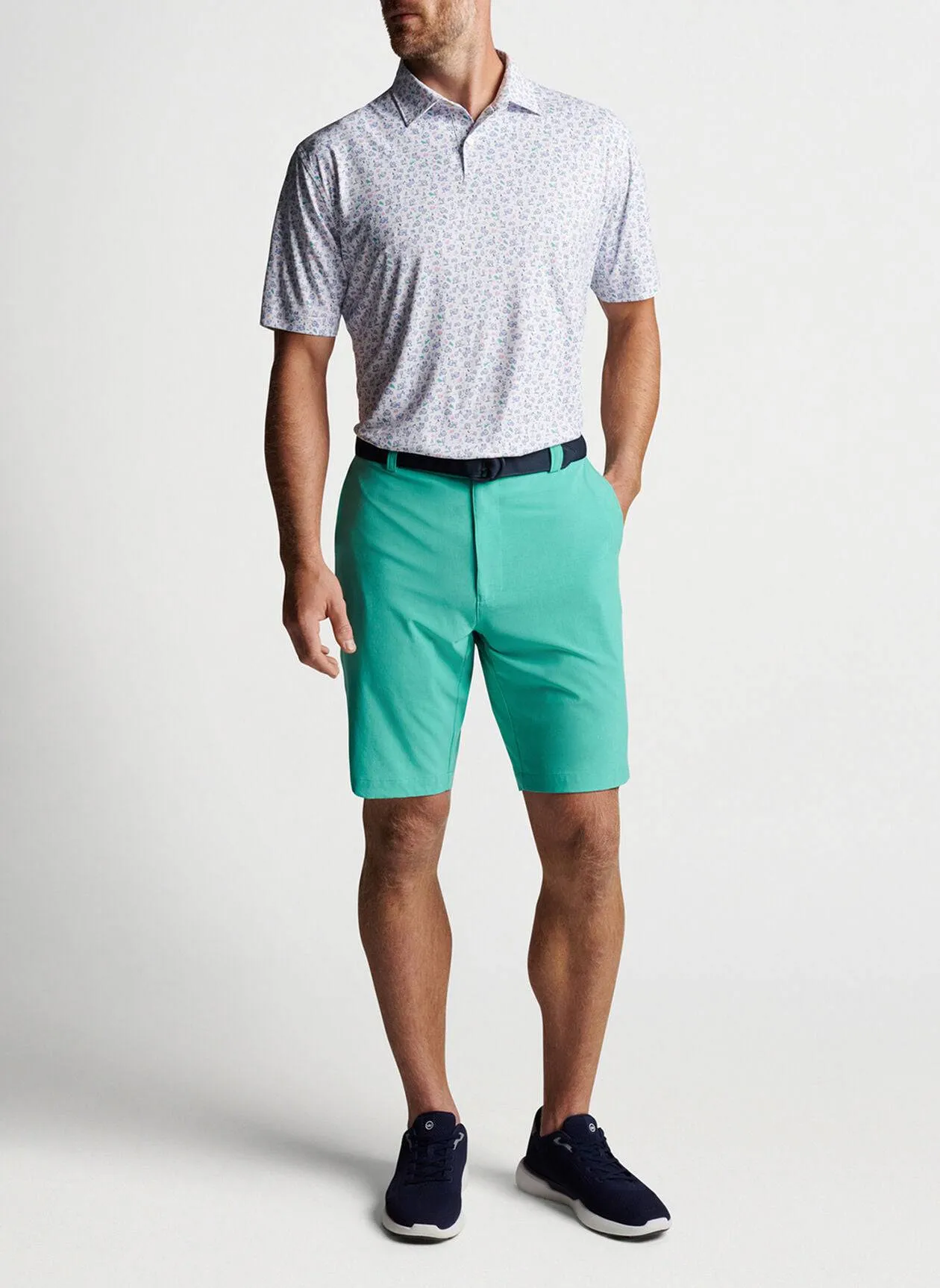Peter Millar Mens Shackleford Performance Hybrid Short - JADE