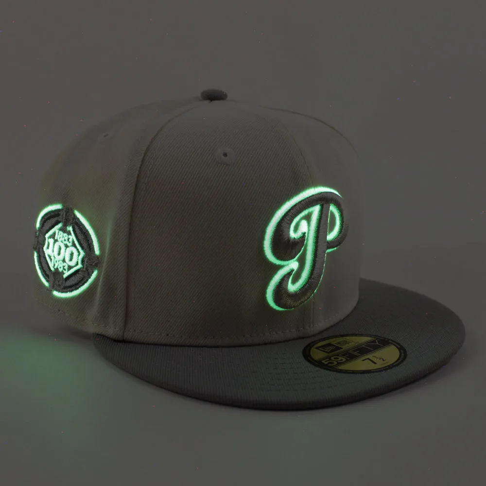Philadelphia Phillies 100 Years Patch 59Fifty New Era Fitted Hat (Chrome White Stone Gray Under Brim)