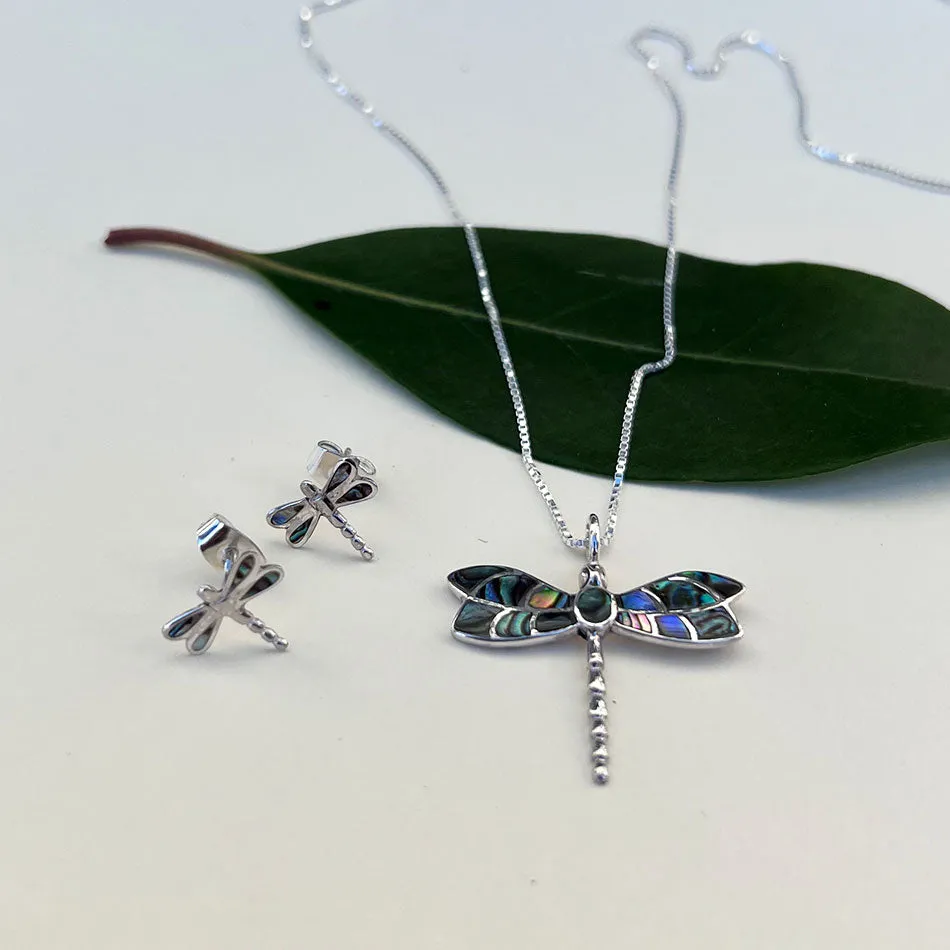 Pre-order! Abalone Dragonfly Necklace - Sterling Silver, Indonesia