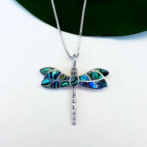 Pre-order! Abalone Dragonfly Necklace - Sterling Silver, Indonesia