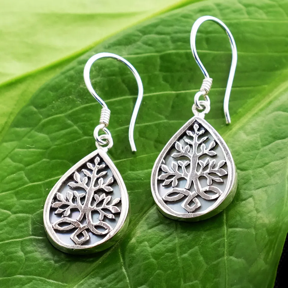 Pre-order! Akar Mother of Pearl Earrings - Sterling Silver, Indonesia