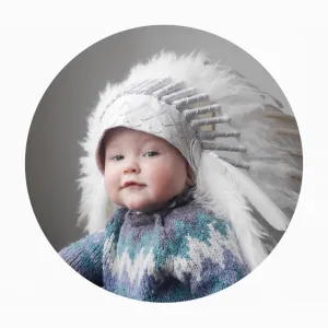 PRICE REDUCED - N02- For 9 to 18 month Toddler / Baby : White Headdress for the little ones !
